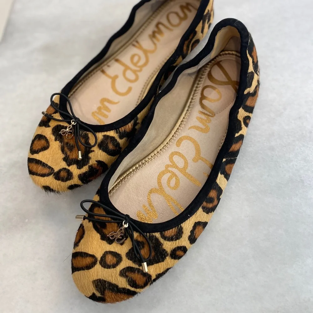 Sam edelman leapord flats 8